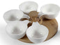Antipastiera con supporto in legno
