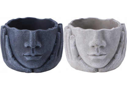Vaso in cemento "Viso" – Cemento, Antracite
