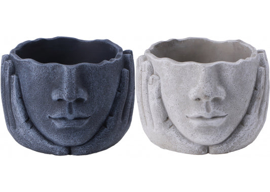 Vaso in cemento "Viso" – Cemento, Antracite