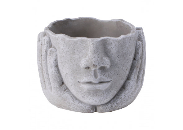 Vaso in cemento "Viso" – Cemento, Antracite