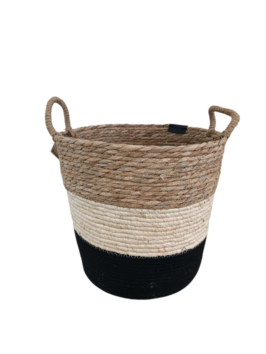 Cesta intrecciata in juta
