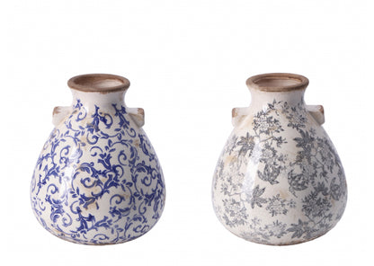 Vaso in ceramica Joey – Blu, Grigio