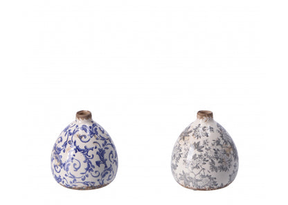 Vaso in ceramica Joey – Blu e Grigio